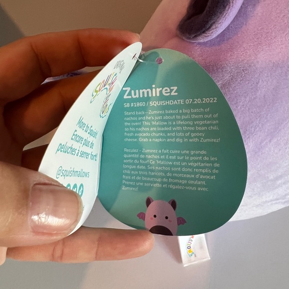 Zumirez the Bat Squishmallow 8” - Picture 4 of 4